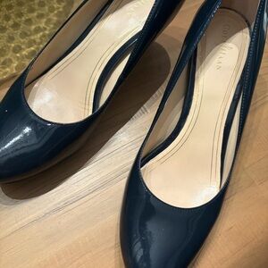 Cole Haan Women's Dark Blue Patent Heels